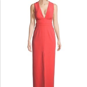 Coral cutout gown